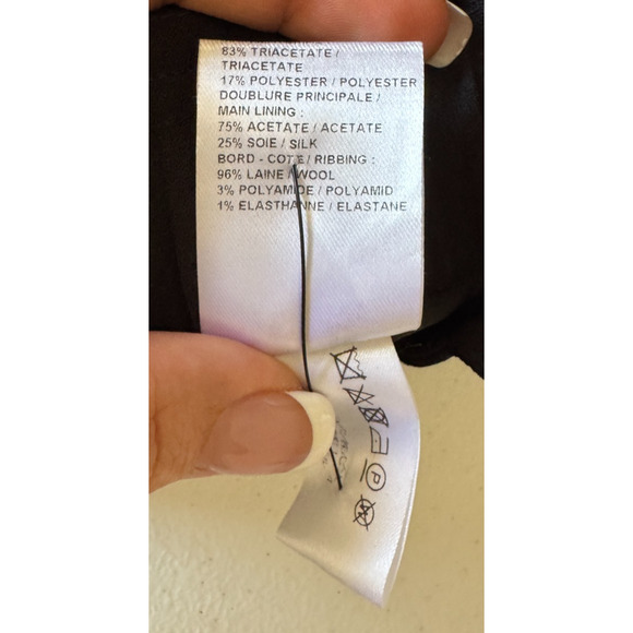 Chloe Crepe Joggers Pants Black Baggy Pull On 40, 8 US Modern Luxury Classic - Picture 10 of 10